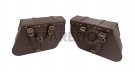 Fit For Royal Enfield Classic 650 Brown Color Bags With Saddle Stay Mounting - SPAREZO